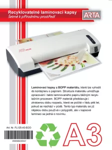 Topdrop – Recyklovatelné laminovací kapsy pro všechny ekologicky smýšlející uživatele ARTA | Kancelářská technika od Topdrop.cz