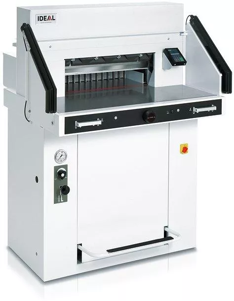 Topdrop – Elektrická řezčka s hydraulickým pohonem lisu i nože, šíře řezu 550 mm IDEAL | Kancelářská technika od Topdrop.cz
