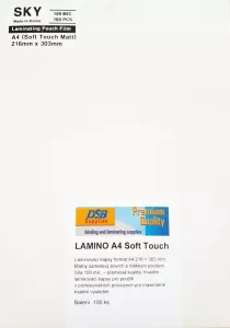 Laminovací fólie oboustranně matné s povrchovou úpravou SOFT TOUCH