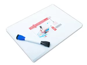 Popisovatelná laminovací fólie NAPIŠ a SMAŽ s oboustranným popisovačem.