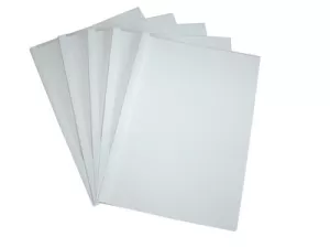 STANDING – přední čirá, zadní bílý chromolux 250 g,balení 100 ks