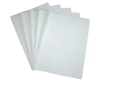 Topdrop – STANDING – přední čirá, zadní bílý chromolux 250 g,balení 100 ks | Kancelářská technika od Topdrop.cz