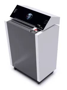 Ekologický stroj na recyklaci kartonu.