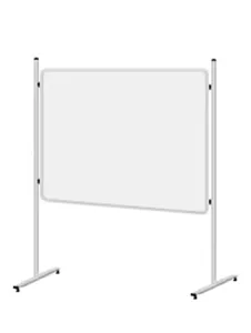 Prezentační oboustranná tabule 120x90 cm na stojanu 160 cm. Lakovaný povrch.