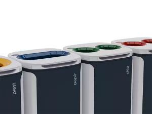 Topdrop – Modrá odpadní nádoba KOBRA WASTEE na papír. | Kancelářská technika od Topdrop.cz