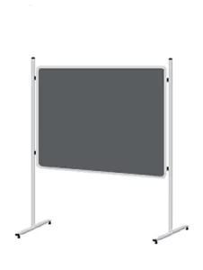 Prezentační oboustranná tabule 120x90 cm na stojanu 160 cm. Textilní povrch.