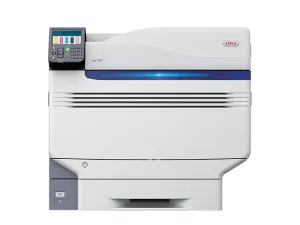 Laserová tiskárna s kompletními barvami CMYK + s bílým tonerem