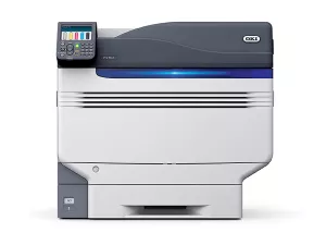 Laserová tiskárna s kompletními barvami CMYK + s parciálním lakem nebo bílým tonerem