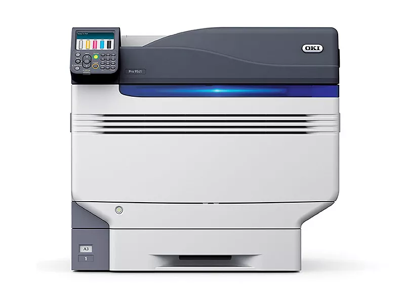 Topdrop – Laserová tiskárna s kompletními barvami CMYK + s parciálním lakem nebo bílým tonerem OKI EUROPE | Kancelářská technika od Topdrop.cz