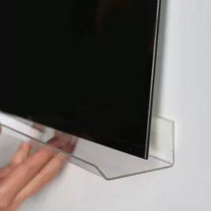 Topdrop – Transparentní odkládací lišta pro skleněné tabule v délce 30 cm. MT DISPLAYS | Kancelářská technika od Topdrop.cz