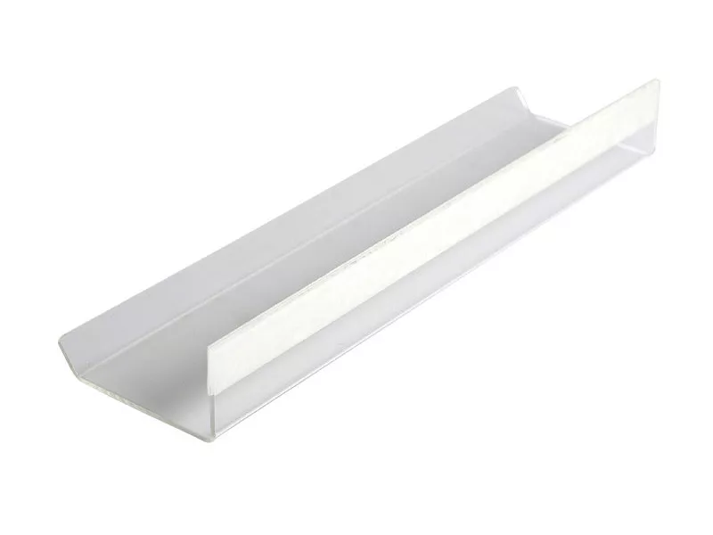 Topdrop – Transparentní odkládací lišta pro skleněné tabule v délce 30 cm. MT DISPLAYS | Kancelářská technika od Topdrop.cz