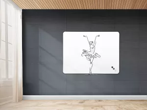 Topdrop – Bílá bezrámová magnetická tabule Qboard 200 x 97 cm 2x3 | Kancelářská technika od Topdrop.cz