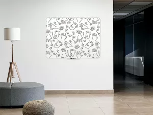 Topdrop – Bílá bezrámová magnetická tabule Qboard 200 x 97 cm 2x3 | Kancelářská technika od Topdrop.cz