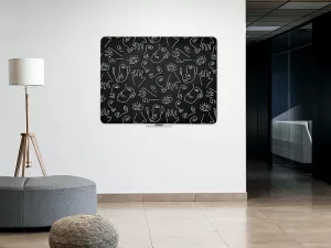 Topdrop – Designová bezrámová magnetická tabule Qboard s černým lakovaným povrchem. 2x3 | Kancelářská technika od Topdrop.cz