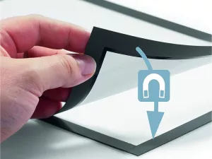 Topdrop – Nalepovací magnetická kapsa A4 na sklo, stěnu i dřevo ve černém rámečku. | Kancelářská technika od Topdrop.cz