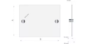 Topdrop – Elegantní bezrámová dveřní cedulka A4 - 340 x 250 mm 2x3 | Kancelářská technika od Topdrop.cz