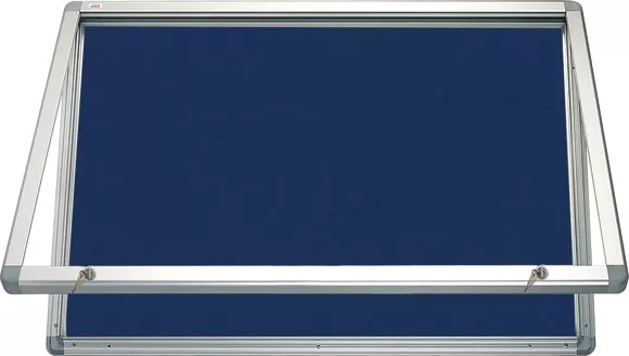 Topdrop – Horizontální vitrína 150x100cm, vnitřek modrý filc 2x3 | Kancelářská technika od Topdrop.cz