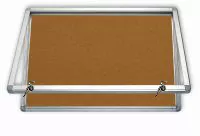 Topdrop – Interiérová vitrína s horizontálním otevíráním a patentním zámkem, rozměr 90 x 120 cm 2x3 | Kancelářská technika od Topdrop.cz