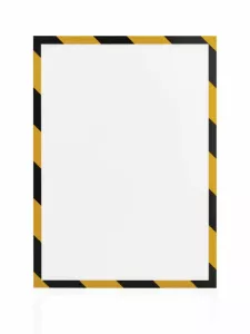 Magnetická kapsa na papír A4 - žluto-černá.