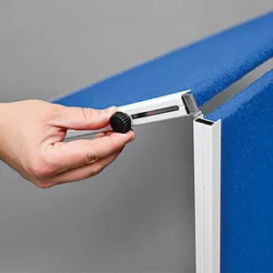Topdrop – Moderační tabule PREMIUM s modrým textilním povrchem, možnost složení 2x3 | Kancelářská technika od Topdrop.cz