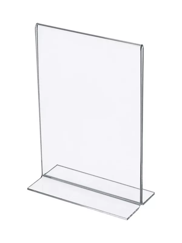 Topdrop – Oboustranný plexi stojánek na stůl. Velikost A6 - 148 X 105 mm. CLASSIC | Kancelářská technika od Topdrop.cz
