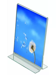Oboustranný plexi stojánek na stůl - velikost A4 - 210 x 297 mm