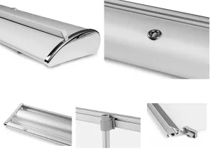 Topdrop – Stříbrný Roll up banner EXLUSIVE 200x85 cm. | Kancelářská technika od Topdrop.cz