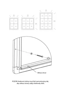 Topdrop – Exteriérová vitrína s horizontálním otevíráním a výplní lakovanou magnetickou vel. 4xA4 2x3 | Kancelářská technika od Topdrop.cz