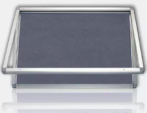 Interiérová vitrína 90x120 cm s horizontálním otevíráním a filcovou výplní šedé barvy