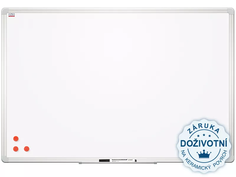 Topdrop – Magnetická tabule Ceramic - keramický matný povrch 300x120 cm, hliníkový rám, vyztužené balení HDF 2x3 | Kancelářská technika od Topdrop.cz