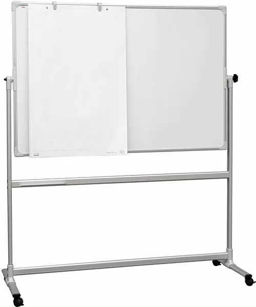 Topdrop – Magnetická oboustranná tabule s horizontálním otáčením na mobilním stojanu, lakovaná. 2x3 | Kancelářská technika od Topdrop.cz