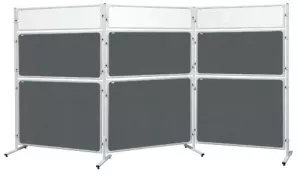 Panel pro modulární stěnový systém, oboustranný, filcový šedý povrch
